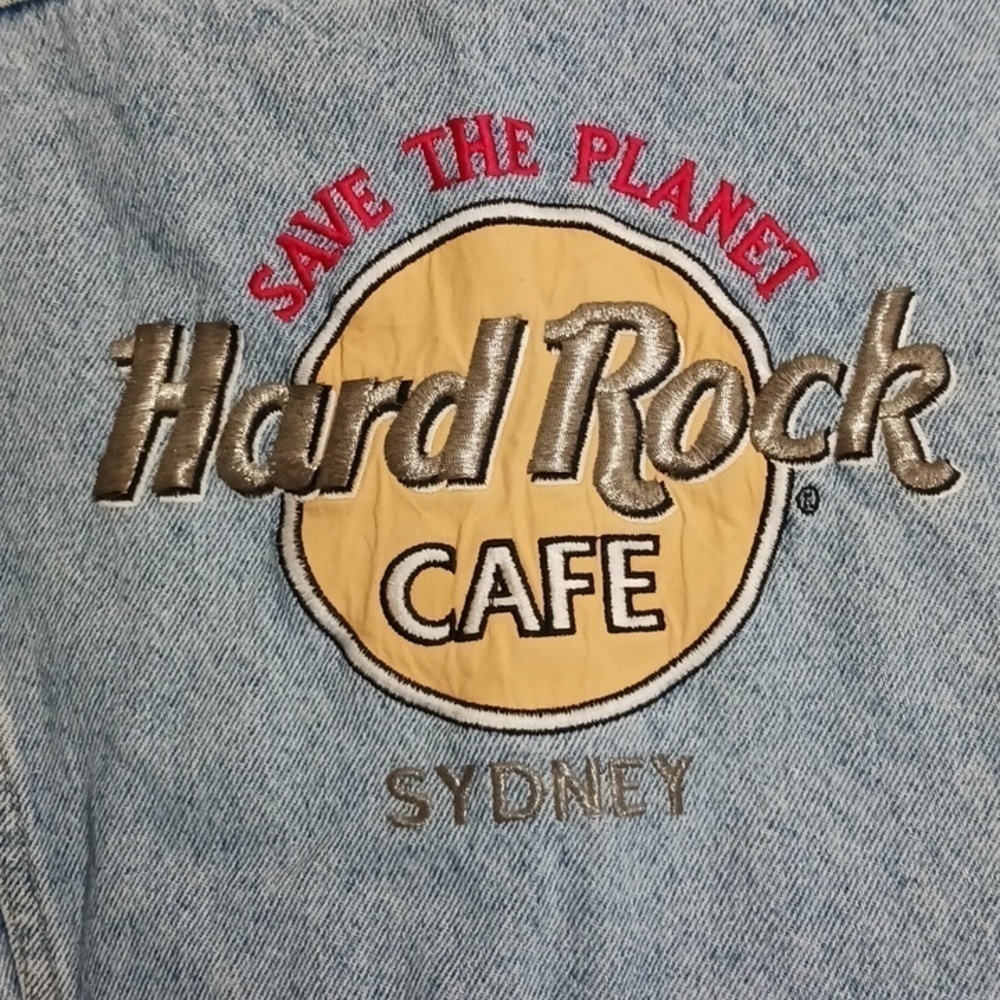 Vintage Lee Hard Rock Cafe Blue Jean Jacket, Size M - Picture 8 of 13